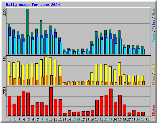 Daily usage for June 2024