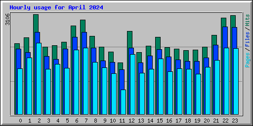 Hourly usage for April 2024