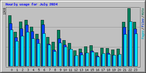 Hourly usage for July 2024