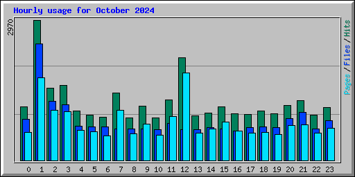 Hourly usage for October 2024